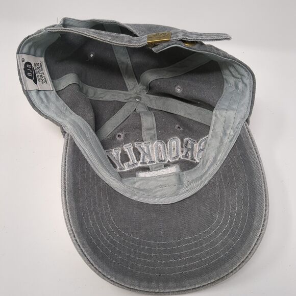 Brooklyn New York 1625 Slideback Hat Gray OS Adjustable Embroidered BJB Cotton - Picture 6 of 8